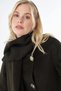 Khaki Wool Coat with Scarf Detail - 7