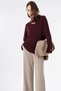 Pearl Detailed Knitwear Tunic Burgundy - 2