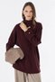 Pearl Detailed Knitwear Tunic Burgundy