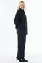 Fur Collar Wool Coat Black - 6