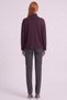Boat Neck Knitwear Sweater Burgundy - 5
