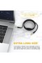 كابل استبدال سماعة الرأس لطرازات HyperX Cloud Alpha و Cloud Alpha S و Cloud Mix و Cloud Mix 2 و Cloud Flight، مصنوع من النايلون المجدول مع مفتاح كتم الصوت وتحكم في مستوى الصوت، طوله 1.5 متر. - 5