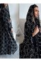 Polka Dot Lace Patchwork Abaya with Headscarf - 5