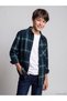 Checkered Embroidered Gabardine Boys' Shirt from Uzg Store for Style Enthusiasts - 2