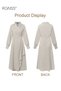 Ladies Solid Color Tunic Dress, Ladies Formal Elegant Asymmetrical Pleated Design High Waiste Dress, - 5