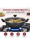 SONEX Non Stick Cooking Wok 32 cm (5.5 L) with Glass Lid, Kadai For Deep Frying, Steaming, Aluminium Hard Enamel Ext, Comfortable Handle, PFOA Free Non Stick, Easy To Clean, Efficient & Versatile - 4