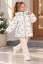 Girls' Water-Repellent Fluffy Hooded Coat - 3