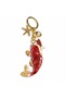 Coral Stone and Gold-Detailed Epoxy Koi Fish Keychain – Handmade Bag Charm, 12 Cm. - 2