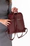 Women's Daily Chic Backpack Ald.1025 Burgundy - 3