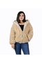 Women's Hooded Plush Jacket, Zippered, Soft-Touch Teddy Coat. - 3