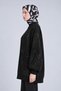 Sparkling stone patterned knit sweater, black. - 3