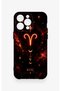 iPhone 14 Pro Max Compatible Silicone Case with a Zodiac Sign of Aries Design. - 2