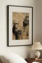 1 Piece Black Wooden Framed Soft Spatula Vintage Painting