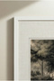 1 Piece of Vintage-Style Painting with a Forest Theme, Featuring Charcoal Drawings and a White Wooden Frame. - 4