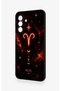 Samsung A17 Compatible Silicone Case with a Zodiac Sign of Aries Design. - 4