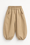 Balon Cut Beige Gabardine Pants with Pile and Label Details for Boys (3-10 Years) - 4