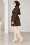 Women's Short Trench Coat with Belt, Buttoned, Wrap-Style Collar, and Pockets, Suitable for All Seasons. - 2