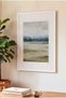 1 Piece of a Vintage Painting with a White Wooden Frame, Featuring the Concept of “The Silence of the Deserts”. - 3