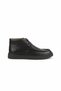 Men's Genuine Leather Casual Derby Ankle Boots Cz.100 Black.
