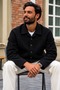 Men's Textured Seasonal Jacket with Buttoned Collar - 3