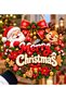 New Year-Themed Door Decoration, New Year Ornament, Wooden Door with Santa Claus, New Year Door, New Year Decoration, Christmas Ornament (25-23 cm). - 2