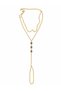 Gold Shahmeran with Eye-Shaped Zircon Stones.