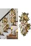 60cm Lighted Christmas Stair Swag, Snowy Pine, Big Red Bow, Berries Baubles Pinecones for Stair Railing Mantel