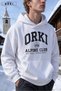 Alpine Club Mountain-Themed Printed White Unisex Oversized Hoodie. - 3