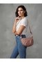 Soft Fabric Women's Handbag, Shoulder Bag, Waterproof Fabric Crossbody Bag, Salmon Color. - 4