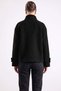 High Collar Oversize Short Coat Black 3203 - 7