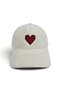 Cream Velvet Fabric Embroidered Unisex Hat