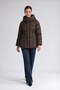 Thick Collar Goose down Coat Dark Brown - 2