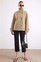 Oversized Short Coat with Mock Neck TAŞ 3203 - 3