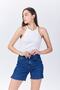 Women's Halter Neck Ribbed Knit Tank Top - 6