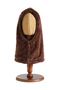 Unisex Brown Fur Neck Collar Snow Hat - 5