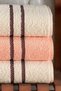 Orea 50 X 85 cm Set of 4 Hand and Face Towels |   Salmon-Cream - 2