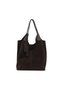 Genuine Leather Suede Two Handle Tassel Detailed Women's Shoulder Bag Black Yc011969dsu