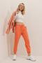 Women's Orange Seasonal Elastic Two Yarn Sweatpants Alc-Y2933 - 5