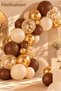 Set of 20 Brown Sea Sand, Beige, Chrome, Gold, and Clear Gold Confetti Balloons—Engagement Decorations, Engagement Party, Birthday Party, Event Planning, and Decorations - 2