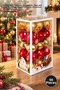 90 Decorative Christmas Balls – Red and Gold Christmas Tree Hanging Ornaments, Christmas Ornaments