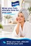 Microfiber Hair-Drying Towel and Cap – Single-Button, Gray