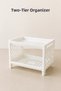 2-Tier Organizer Shelf, Plastic with Perforated Base, Countertop Organizer, 1 Piece - 3