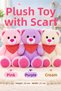 35 cm Plush Bear with Scarf – Cute Polka-Dot Toy – 1 Piece