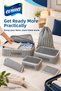 6-Piece Luggage Organizer Travel Bag and Pouch Set – Gray Striped - 2
