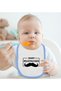 BK Kids Blue Baby Bib with "Dad-Style" Design - 1 - 2