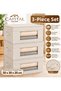 3-Piece Set: Multi-Purpose Organizer Bag + Storage Box with Clear Window and Lid, 50 x 30 x 20 cm