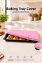 Red Gingham Elastic Baking Sheet Cover, Dust and Dirt-Proof Sheet Cover