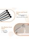 2-Piece Extra Long Stainless Steel Straw Set – Curved and Straight Straws, with Cleaning Brush, Compatible with 40 Oz/1200 ml Thermos, Metal Straw - 3
