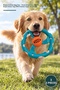 Set of 3 Rope Frisbee Dog Chew Toys – Durable TPR Chew Toy, Treat Dispenser, Braided Nylon Rope, Dog Chew Toy