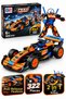 322-Piece Convertible Robot Formula 1 Car Building Set: 2-in-1 Pull-and-Release Building Blocks